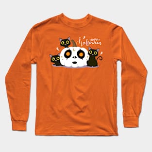 Pumpkin Goth Kitties Long Sleeve T-Shirt